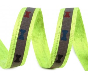 GURTBAND 20mm Reflektorstreifen Knochen